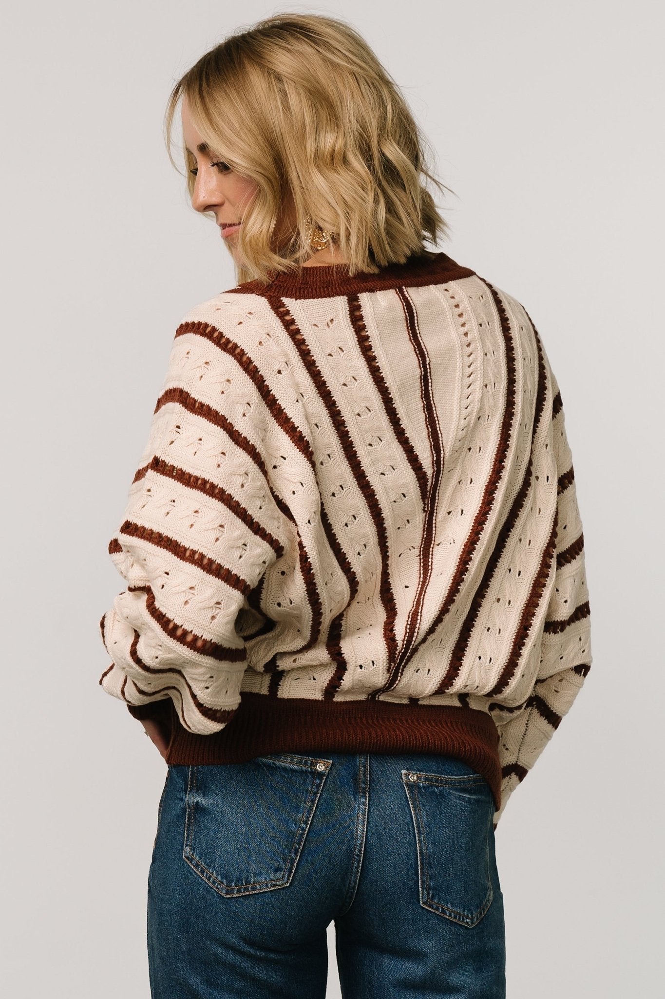 Paola Pointelle Sweater | Cream + Copper - Baltic Born