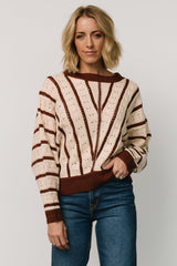 Paola Pointelle Sweater | Cream + Copper - Baltic Born