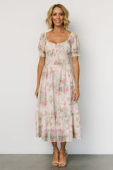 Piper Eyelet Midi Dress | Vintage Floral - Baltic Born