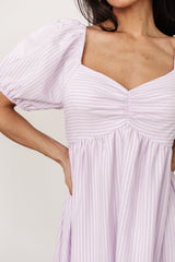 Poppy Midi Dress | Lavender + Off White - Baltic Born