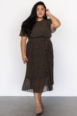 Prim Pleated Dress | Black Print - Baltic Born