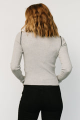 Quinlan Ribbed Top | Gray - Baltic Born