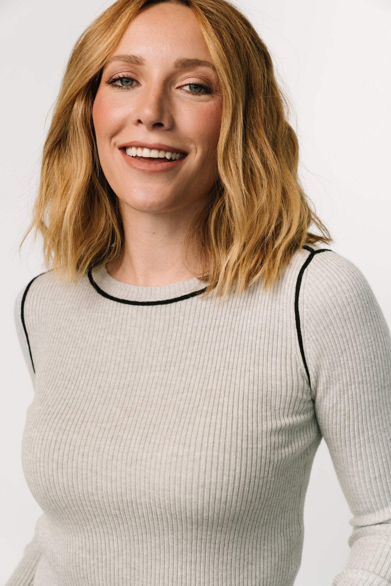 Quinlan Ribbed Top | Gray - Baltic Born