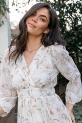 Raven Midi Dress | Off White Floral - Baltic Born