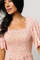 Regina Smocked Maxi Dress | Coral Floral - Baltic Born