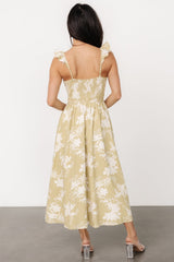 Renna Button Top Dress | Vintage Sage - Baltic Born