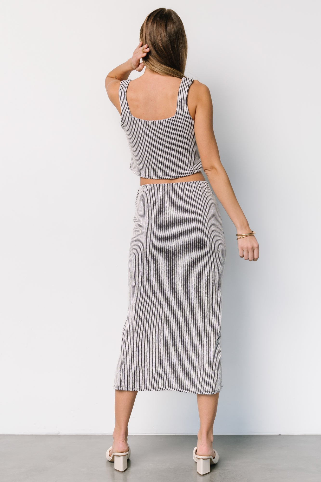 Sabrina Tank + Skirt Set | Blue Stripe - Baltic Born