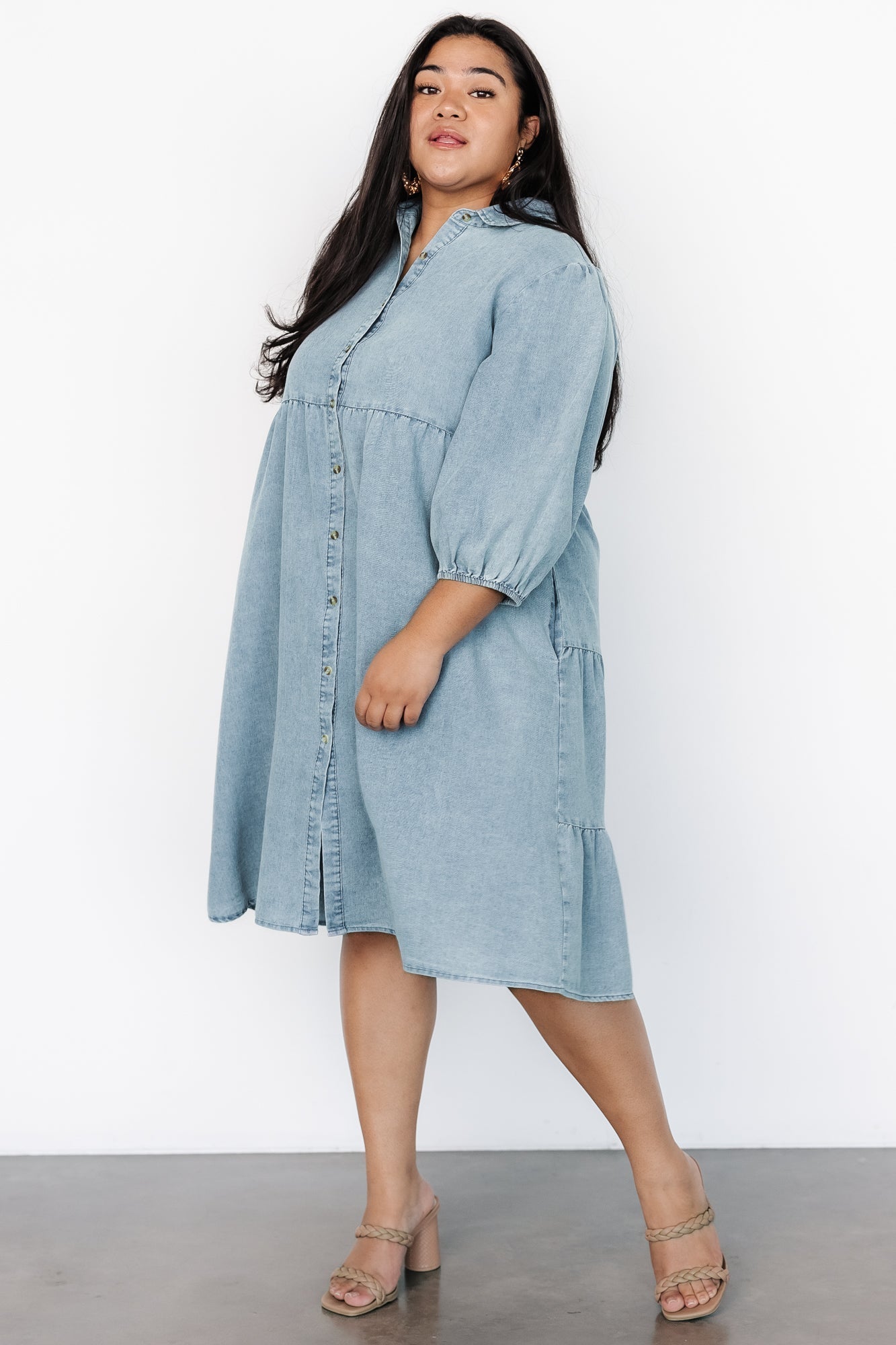 Sari Babydoll Dress | Chambray - Baltic Born