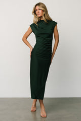 Sasha Ruched Maxi Dress | Green - Baltic Born