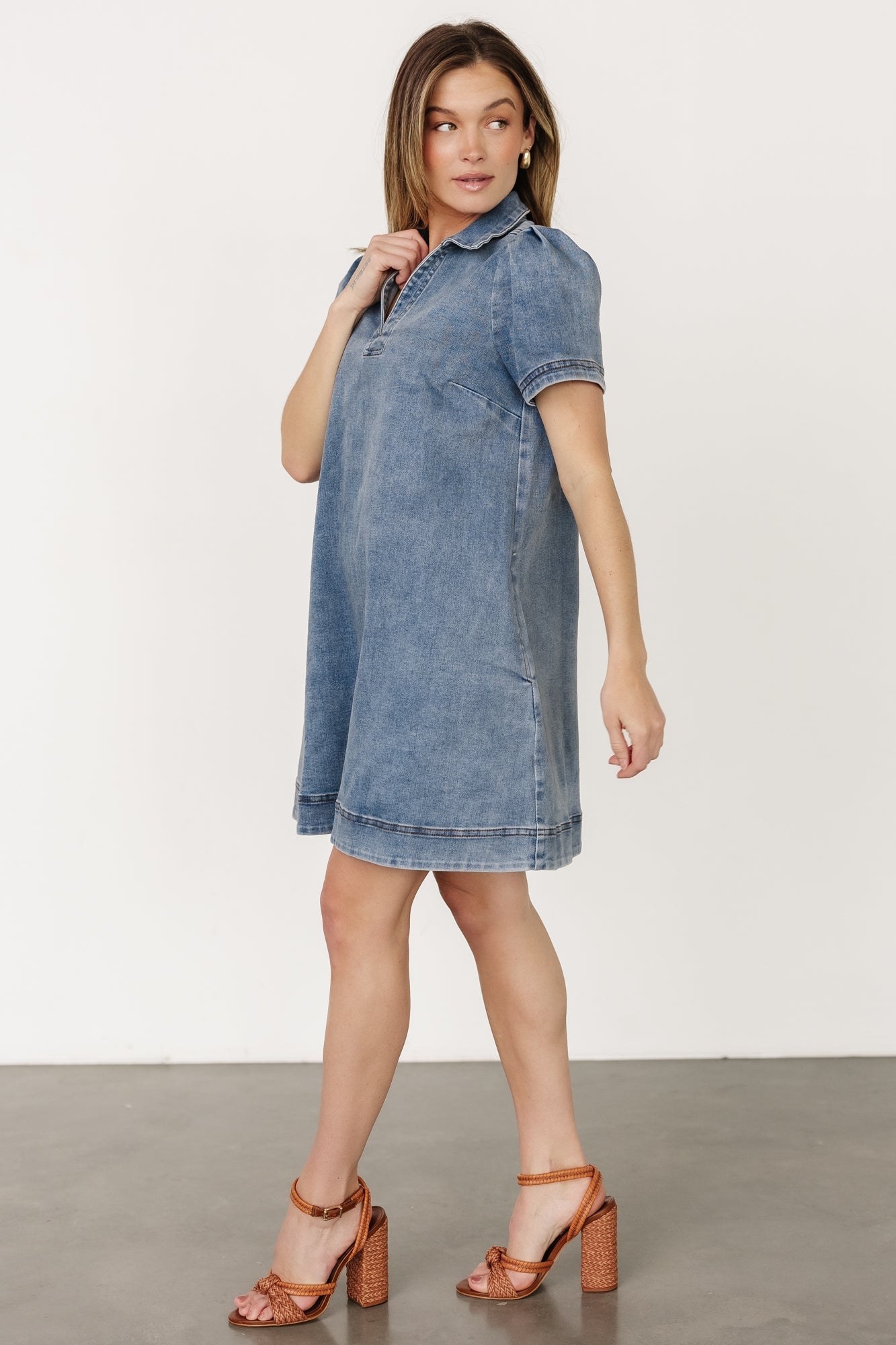 Saylor Short Dress | Denim - Baltic Born