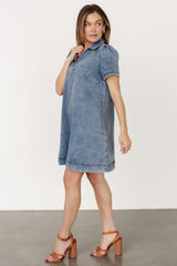 Saylor Short Dress | Denim - Baltic Born