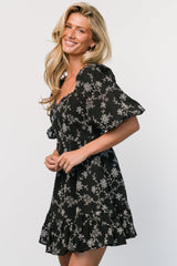 Serres Eyelet Mini Dress | Black + White - Baltic Born