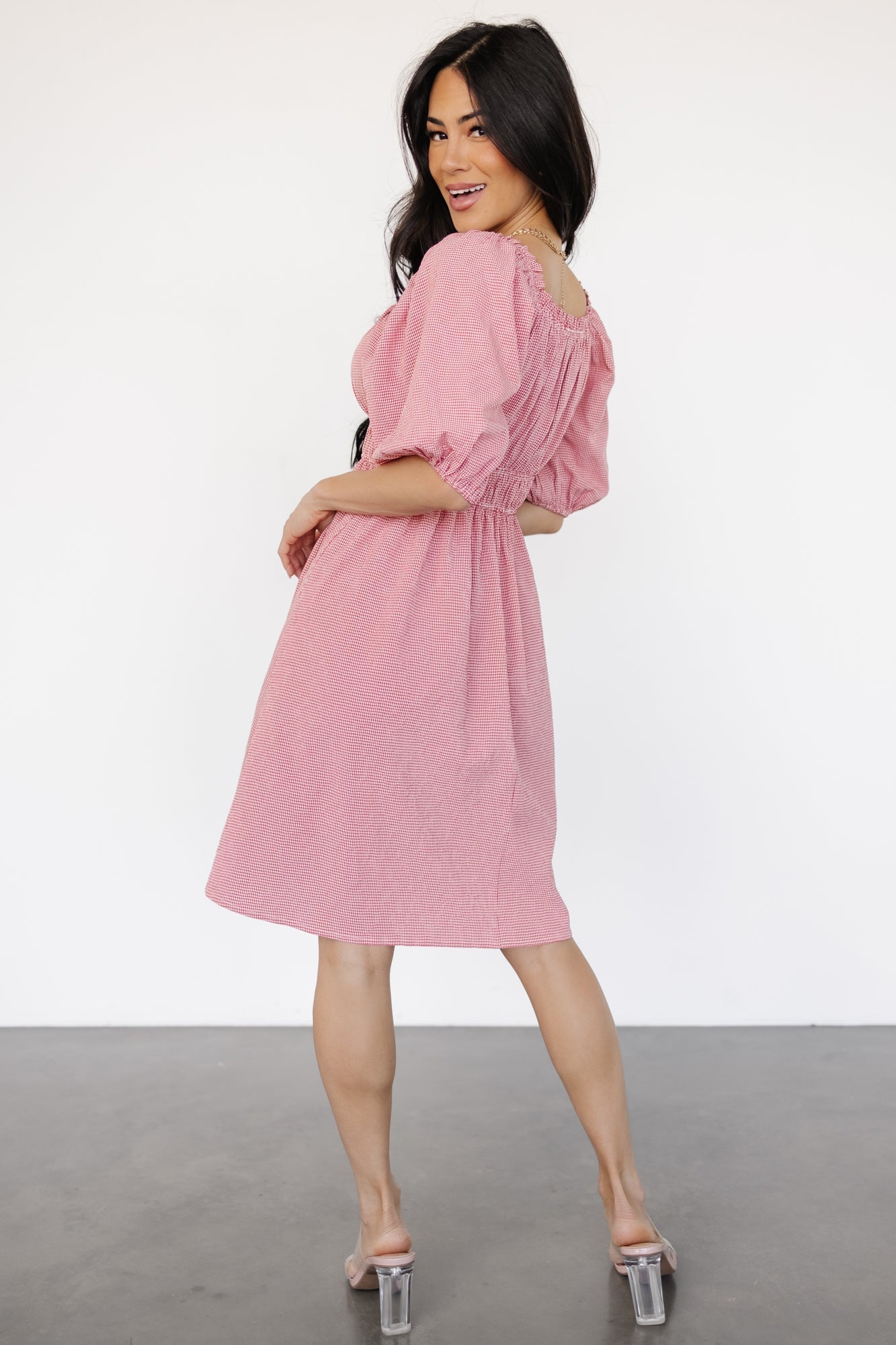 Shawna Short Dress | Red Gingham Print - Baltic Born