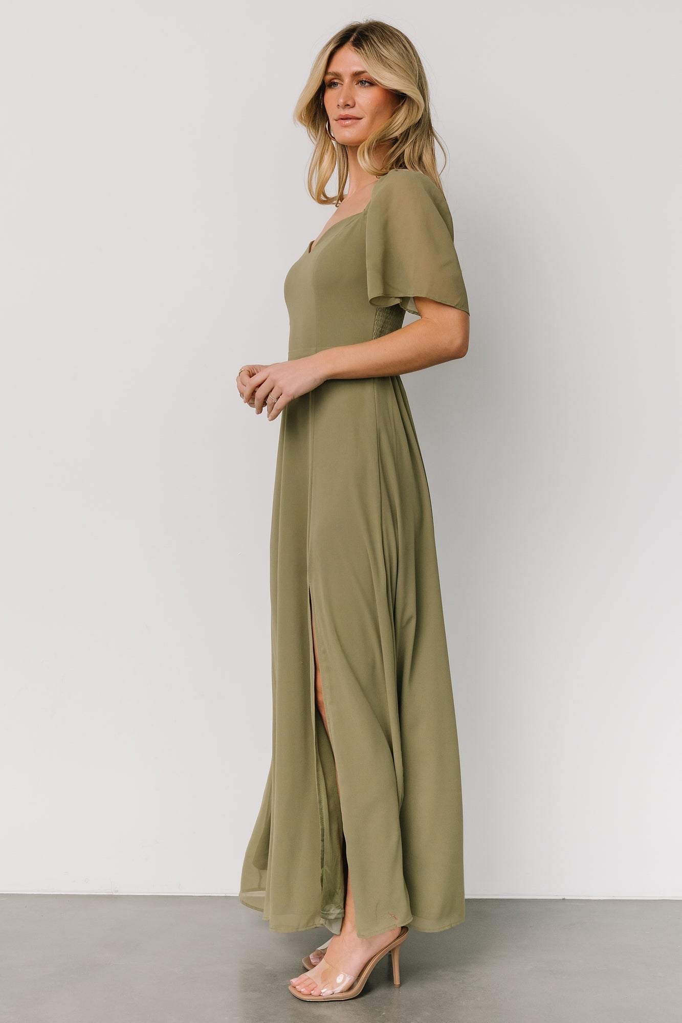 Sierra Sweetheart Maxi Dress | Dusty Olive - Baltic Born