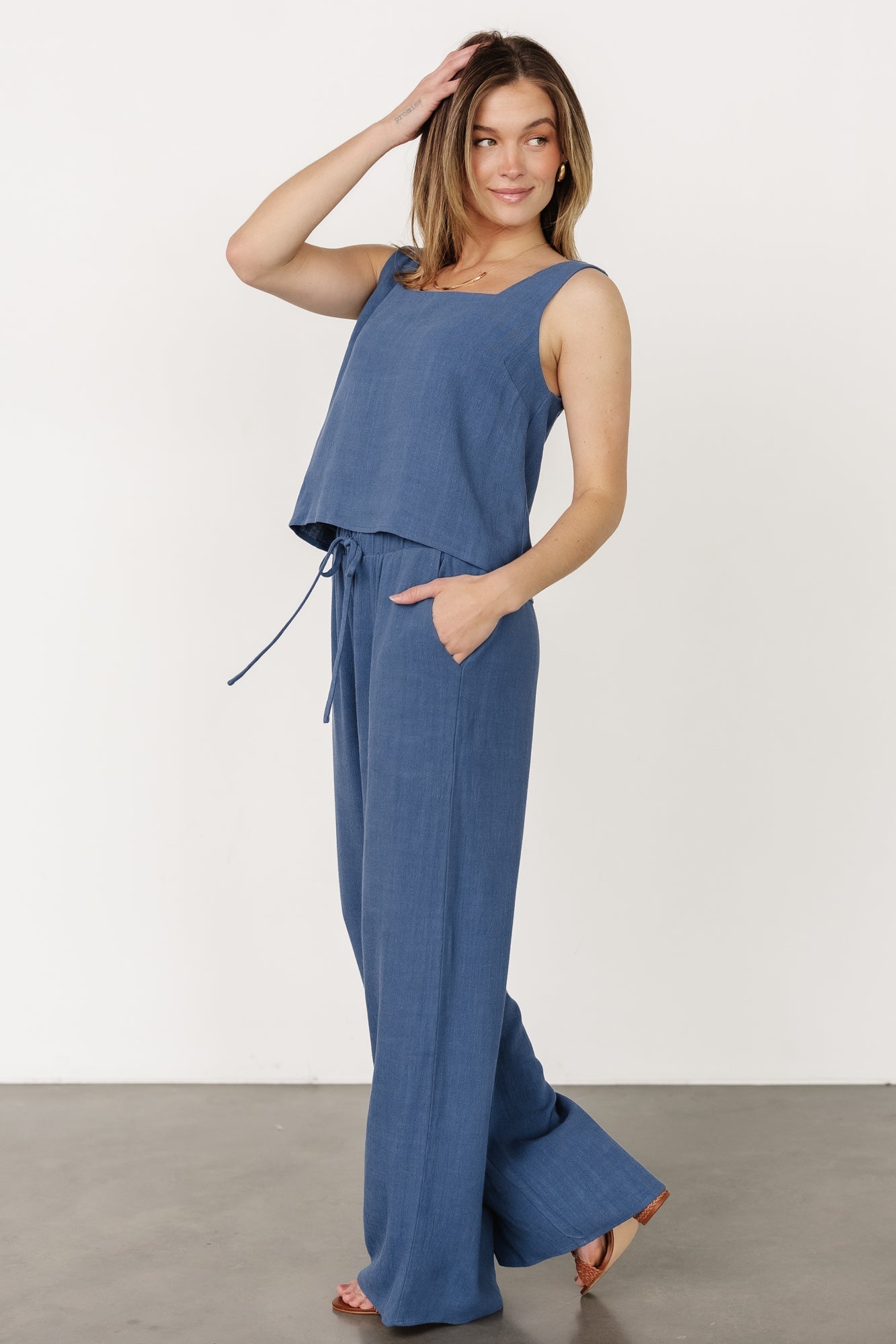 Sparrow Tank + Pants Set | Deep Blue - Baltic Born