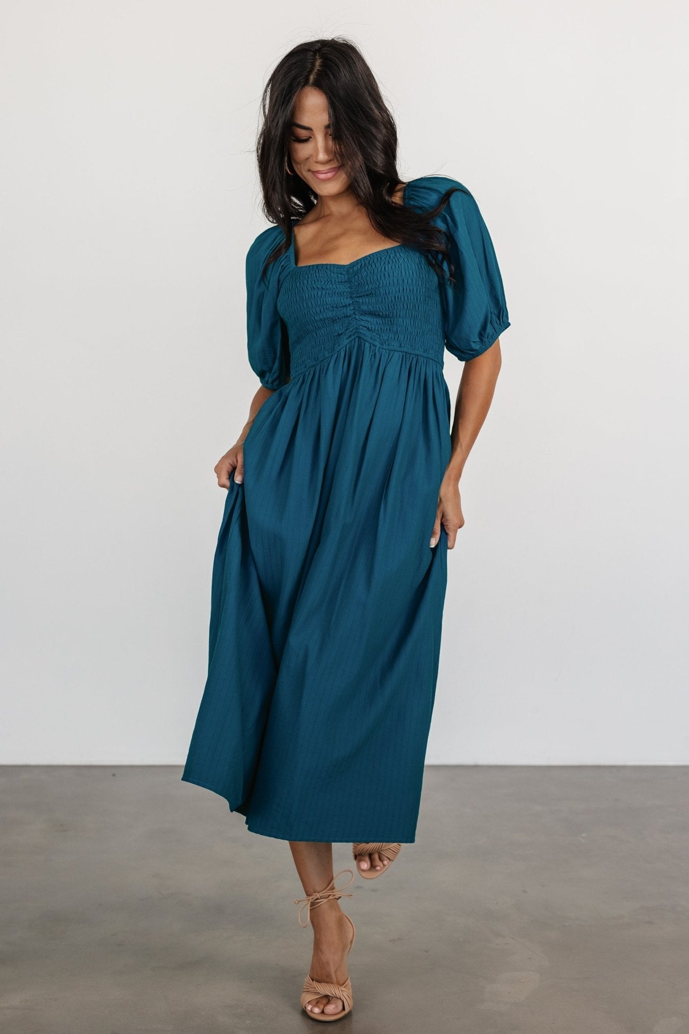 Stefania Midi Dress | Mediterranean Blue - Baltic Born