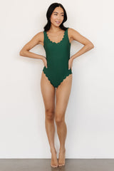 Sunshine Scalloped One Piece | Green - Baltic Born