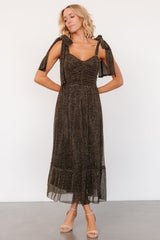 Tosha Shimmer Tank Dress | Black + Gold - Baltic Born