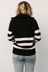 Trish Striped Sweater | Black + Off White - Baltic Born