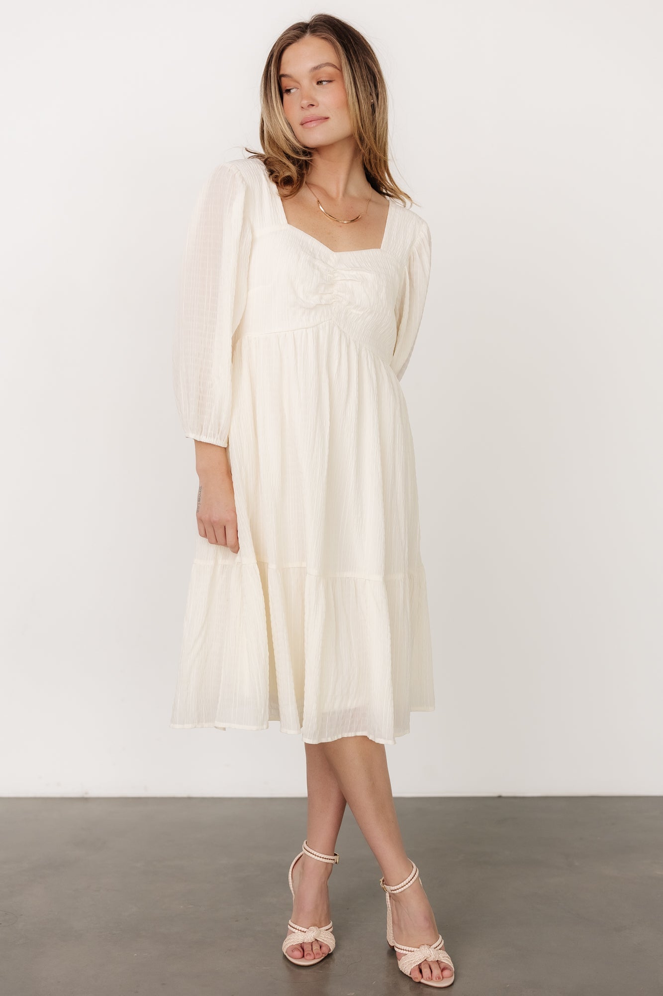 Vaeda Midi Dress | Cream - Baltic Born