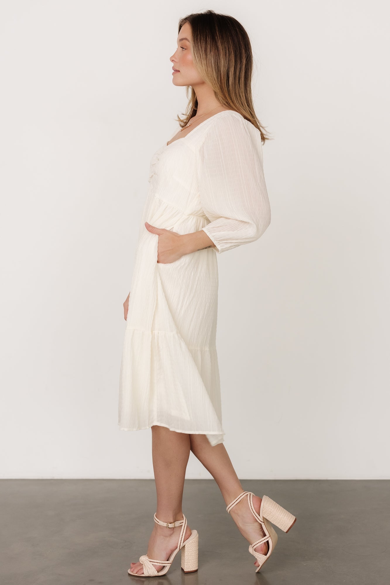 Vaeda Midi Dress | Cream - Baltic Born