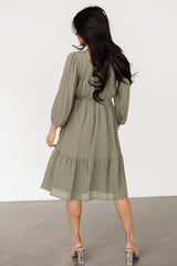 Vaeda Midi Dress | Olive - Baltic Born