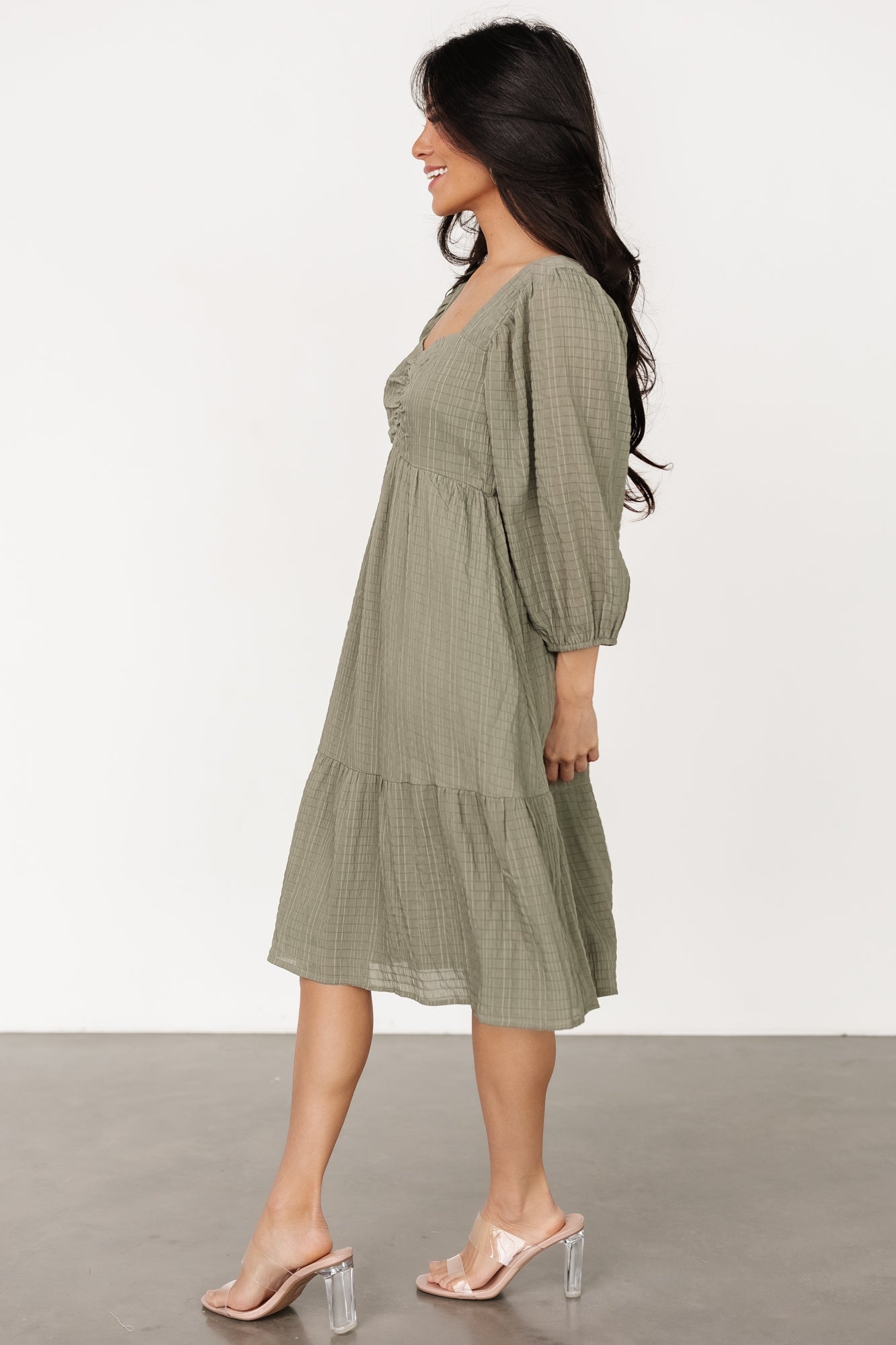 Vaeda Midi Dress | Olive - Baltic Born