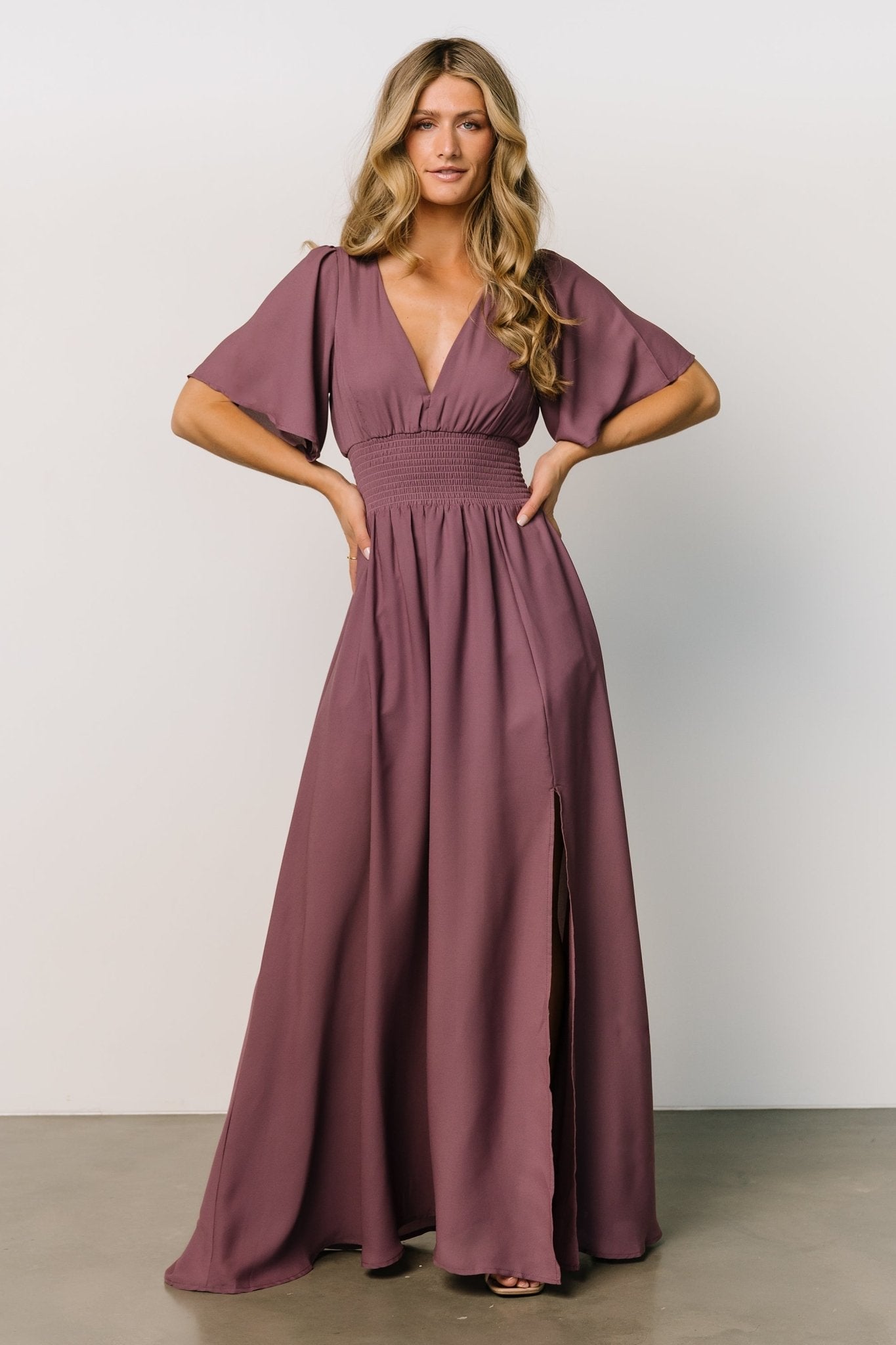 Verona Smocked Maxi Dress | Vintage Plum - Baltic Born