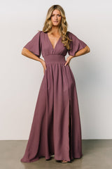Verona Smocked Maxi Dress | Vintage Plum - Baltic Born
