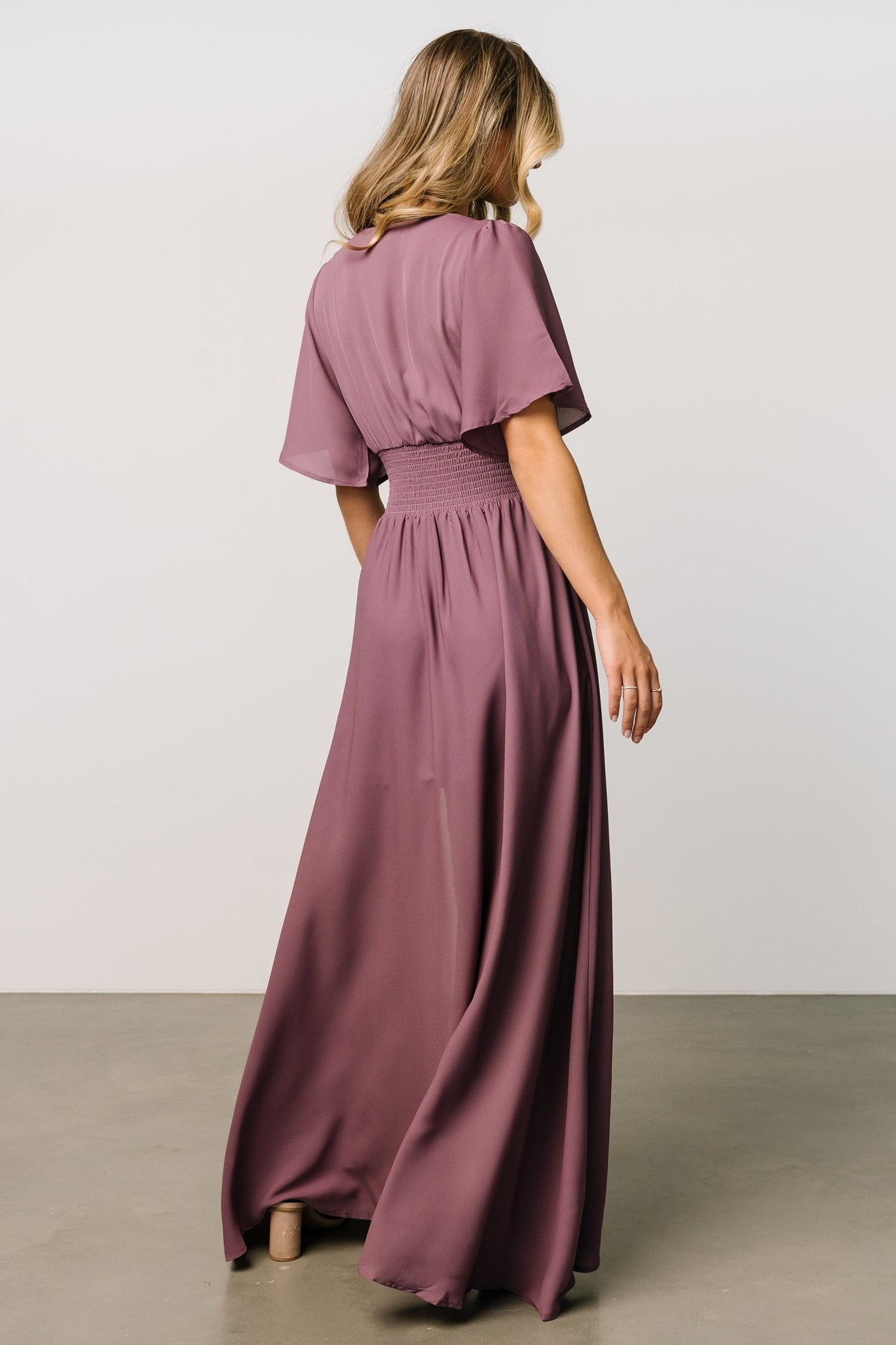 Verona Smocked Maxi Dress | Vintage Plum - Baltic Born