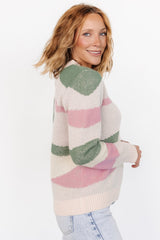 Violet Geo Sweater | Lilac + Green - Baltic Born