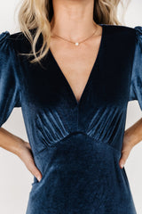 Vivian Velvet Maxi Dress | Blue - Baltic Born
