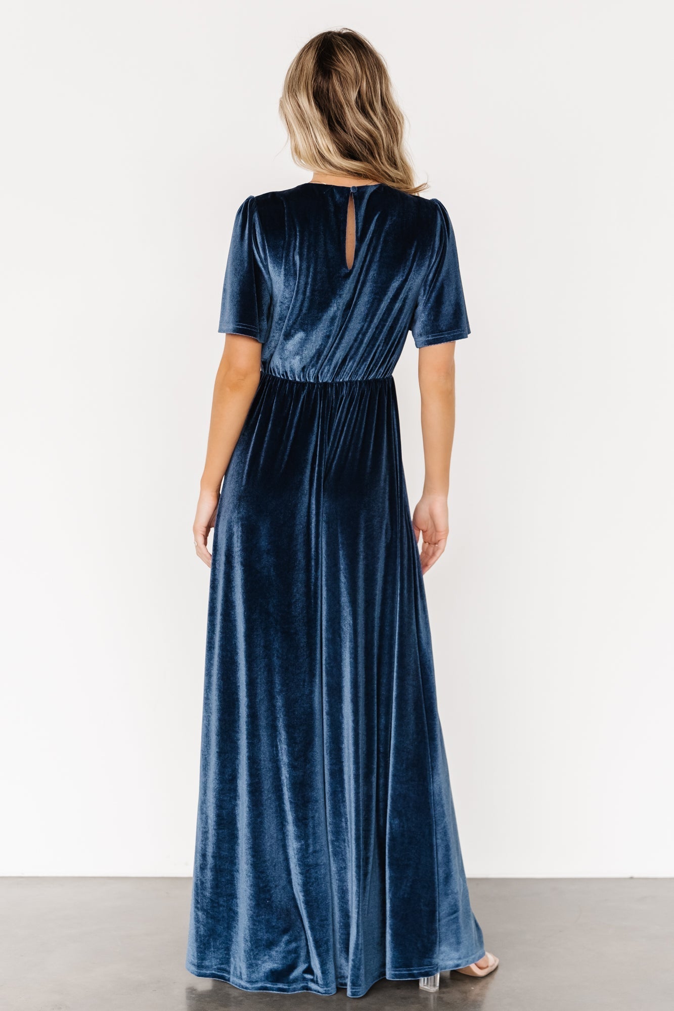 Vivian Velvet Maxi Dress | Blue - Baltic Born